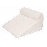Deluxe Comfort Hypoallergenic Memory Foam Bed Wedge Pillow Set, 24" x 22" x 14" - Therapeutic Neck And Back Pillow - Promotes Healthy Sleep - Two Piece Incline Wedge System - Bed Pillow, White