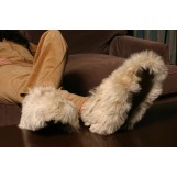 Deluxe Comfort Womens Alpaca Fur Slippers, X-Large - Luxurious - Super Warm - Great Gift - Womens Slippers, Light Brown