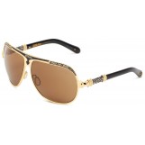 Affliction Sunglasses Roman Rectangular Sunglasses Gold & Black