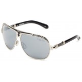 Affliction Sunglasses Roman Rectangular Sunglasses Silver & Black