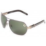 True Religion Dakota Aviator Sunglasses Shiny Gun and Satin Gold