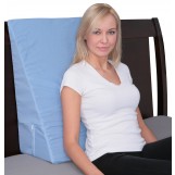 Deluxe Comfort Bed Wedge, 24" X 25" X 12" - Firm Medical Grade Foam - Lumbar Support - Specialty Medical Pillow - Body Wedge, Blue