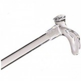 Deluxe Comfort Clear Lucite Cane with Contour Handle, Left handed - Clear Sleek Design - Safety Aid - 250lbs Limit - Cane, Clear