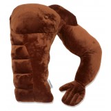 Muscle Man Pillow  - Cute And Fun Hunky Husband Cuddle Companion - Boyfriend "Ripped" Body Pillow With Benifits - Unique Gag Gift Idea - Body Pillow, Brown Man