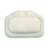 Deluxe Comfort Bath Cushion - Mildew Resistance Foam & PVC - White Vinyl Cover - Best for Head, Neck & Shoulders - Bath Pillow, White