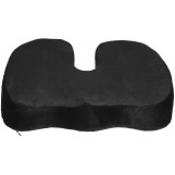 Deluxe Comfort Coccyx Orthopedic Gel Enhanced Comfort Foam - Sciatica Relief - Tailbone Support - Great For Car Or Office - Seat Cushion, Black