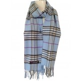 Cashmere Feel Plaid Scarves(New England Plaid) - Blue