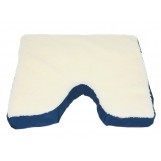 Deluxe Comfort Coccyx Gel Seat Cushion with Fleece - Orthopedic Grade Foam With Gel Layer - Reduces Pressure Point & Tailbone Pain - Weight Capacity -