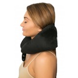 Fly Right Travel Pillow with Built-in Eye Mask - Best U Shaped Neck Support Pillows - Perfect for in an Airplane or Car, Black