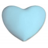 Deluxe Comfort Microbead Heart Shaped Throw Pillow, 12" x 11" x 4.5" - Soft Airy Microbeads - Heart Emoji Pillow - Cute Cuddly Gift For Valentines Day And Mothers Day - Throw Pillow, Baby Blue