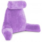 Husband Pillow Bedrest Reading & Support Bed Backrest With Arms Light Purple - Shredded Foam Reading Pillow - Bed Rest Pillow Makes A Comfy And Therapeutic Cuddle Buddy Any Time You Need One