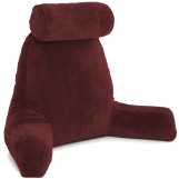 Husband Pillow Bedrest Reading & Support Bed Backrest With Arms Maroon - Shredded Foam Reading Pillow - Bed Rest Pillow Makes A Comfy And Therapeutic Cuddle Buddy Any Time You Need One