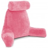 Husband Pillow Bedrest Reading & Support Bed Backrest With Arms Pink - Shredded Foam Reading Pillow - Bed Rest Pillow Makes A Comfy And Therapeutic Cuddle Buddy Any Time You Need One