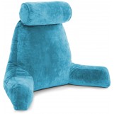 Husband Pillow Bedrest Reading & Support Bed Backrest With Arms Teal - Shredded Foam Reading Pillow - Bed Rest Pillow Makes A Comfy And Therapeutic Cuddle Buddy Any Time You Need One