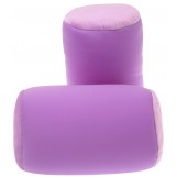 Microbead Pillow Neck Roll Bolster Pillows - Squishy Mooshi Beads Offer Comfort &  Support, Medium Purple