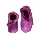 Deluxe Comfort Women's Memory Foam Slippers, Size 5-6 - Faux Fur Lined Suede - Indoor House Slipper - Non-Slip Rubber Sole - Womens Slippers, Purple