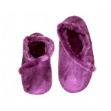 Deluxe Comfort Women's Memory Foam Slippers, Size 9-10 - Faux Fur Lined Suede - Indoor House Slipper - Non-Slip Rubber Sole - Womens Slippers, Purple