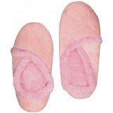 Deluxe Comfort Women's Memory Foam Slippers, Size 9-10 - Faux Fur Lined Suede - Indoor House Slipper - Non-Slip Rubber Sole - Womens Slippers, Pink