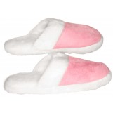 Deluxe Comfort Lady's Suede Fur Trimmed Slippers, Size 9-10 - Warm And Cozy - Slip-On House Slippers - Non-Slip Rubber Sole - Womens Slippers, Pink