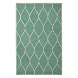 Moroccan Trellis Lattice Emeral Green Rug 5' x 8'