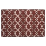 Moroccan Trellis Scroll Tile Paprika Rust Rug 5' x 8'