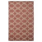 Moroccan Trellis Scroll Tile Marsala Rust Rug 5' x 8'