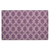 Moroccan Trellis Scroll Tile Radiant Orchid Purple Rug 5' x 8'