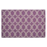 Moroccan Trellis Scroll Tile Radiant Orchid Purple Rug 5' x 8'