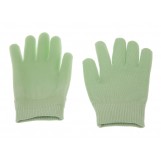 Deluxe Comfort Gel-Lined Moisturizing Spa Lotion Gloves - Feather Yarn - 90% Cotton & 10% Spandex - Keeps Hands Soft - Lotion Gloves, Green
