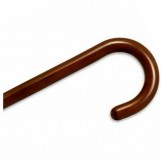 Wood Cane With Tourist Handle - Walnut Stain