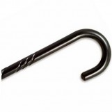 Spiral Wood Cane With Tourist Handle - Black Stain