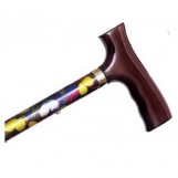 Adjustable Travel Folding Cane With Fritz Handle - Butterfly