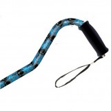 Offset Adjustable Aluminum Cane Foam Grip Handle - Blue Peacock