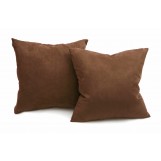 Deluxe Comfort Microsuede Throw Pillows, 18" x 18" - Down Feather Filled - Decorative Colors - Soft Microsuede Cover - Throw Pillow, Chocolate - Pack