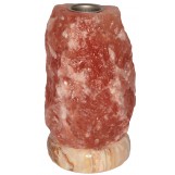 Himalayan Rock Salt Natural Oil Heating Lamp, 7 Inch Tall - Soft Calm Therapeutic Light - Naturally Salt Crystal On Onyx Marble Base - Table Oil