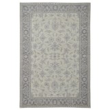 Hand Knotted Oushak Turkish Ivory Gray Rug 3250 5' x 8'