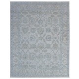Hand Knotted Oushak Turkish Silver Rug 4251 5' x 8'