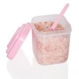 Deluxe Comfort Himalayan Crystal Bath Salts - Milled Near Tibet - Jar And Spoon Included - Great Gift Idea - Bath Salts, Pink