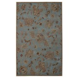 Floral Persian Hand Tufted 1079 light Blue Rug 5' x 8'