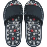 Deluxe Comfort Mens Slip-On Smart Step Reflexology Sandals, Size 7-8 - Rejuvenates Sore Feet - Orthopedic Foot Therapy - Athlete Recovery Footware -