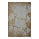 Shibori Japanese Tie Die Hand Tufted JSH-02 Brown Rug 6' x 6'