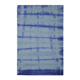 Shibori Japanese Tie Die Hand Tufted JSH-05 Ink blue Rug 6' x 6'