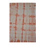 Shibori Japanese Tie Die Hand Tufted JSH-06 Orange Rug 6' x 6'