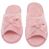 Deluxe Comfort Womens Butterfly Bow Slip-On Memory Foam House Slippers, Size 5-6 - Open Toe - Pamper Your Feet With Cozy Fleece Memory Foam - Durable