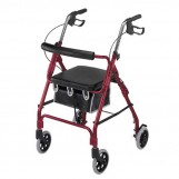 Ultra Lightweight Aluminum Rollator, Burgundy