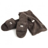 Velura TM Slippers - Adjustable Anti - Skid Microfiber Slipper - L/XL - Chocolate