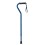 Adjustable Height Offset Handle Blue Crackle Cane with Gel Hand Grip