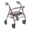 Heavy Duty Bariatric Red Rollator Walker with Large Padded Seat