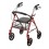 Four Wheel Rollator Walker with Fold Up Removable Back Support