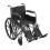 Chrome Sport Wheelchair with Full Arms and Elevating Leg Rest